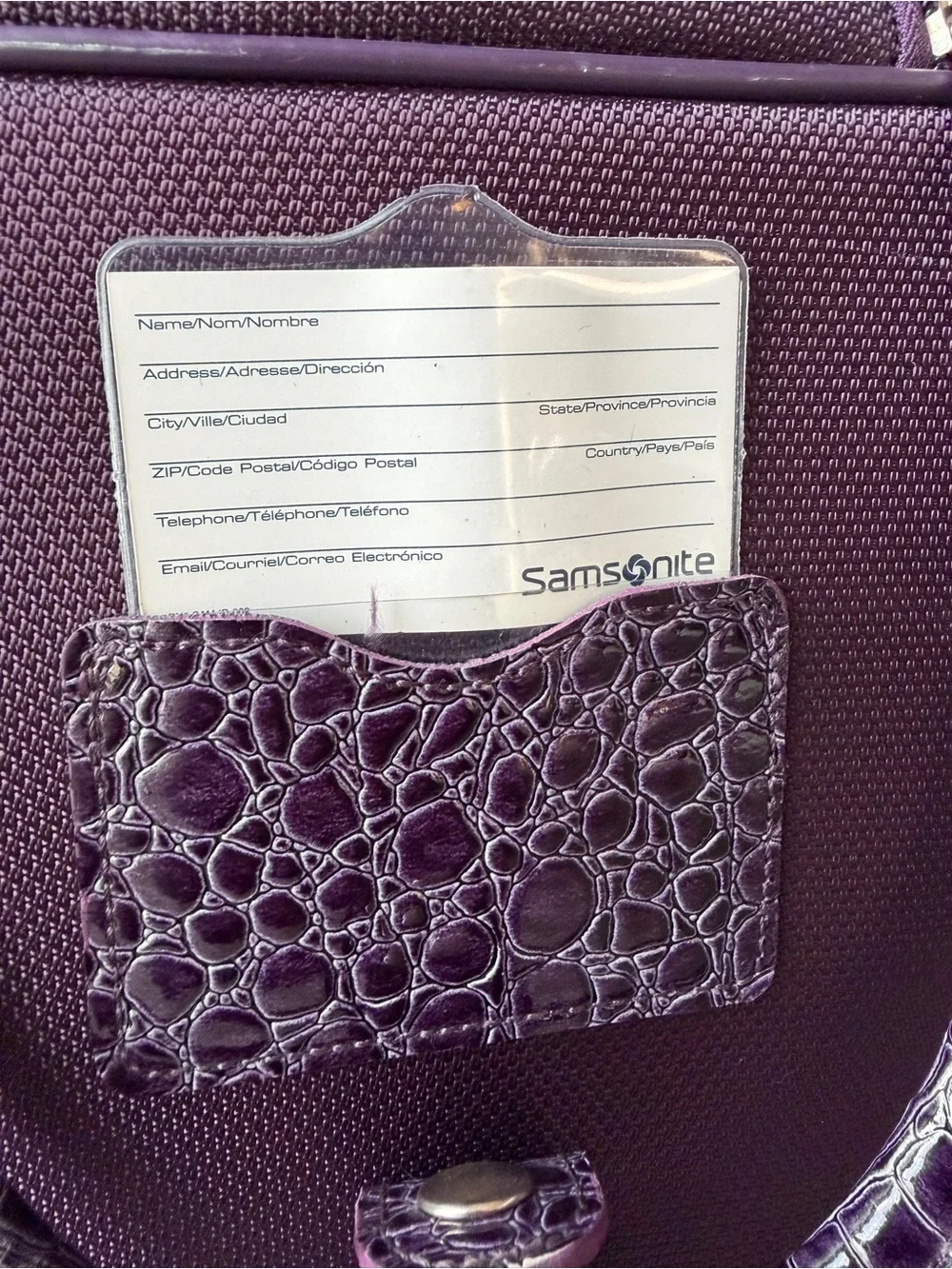 Samsonite Purple Laptop Bag/ Wheeled Carry On luggage
